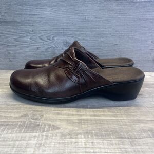 Clarks Bendables Shoes Womens 7.5 Mules 38599 May Earth Brown Clogs